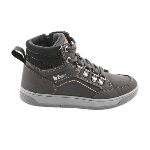 Lee Cooper Wysokie buty sportowe 19-29-081 szare ze sklepu ButyModne.pl w kategorii Trampki dziecięce - zdjęcie 178786824