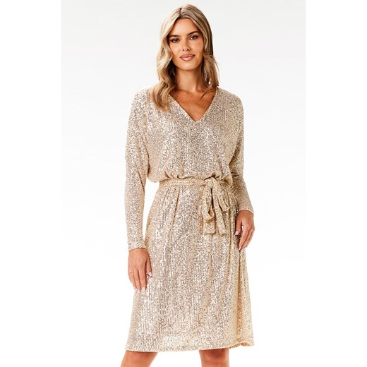 Awama Sukienka w kolorze beżowym S/M wyprzedaż Limango Polska