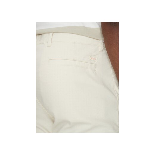 BOSS Szorty materiałowe 50536874 Écru Slim Fit 34 MODIVO