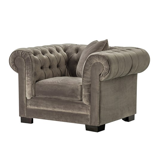 Fotel Chesterfield Classic Velvet Grey 118x96x77cm ze sklepu dekoria.pl w kategorii Fotele - zdjęcie 178791613