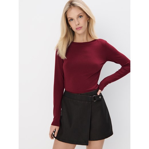 Mohito - Bluzka z długimi rękawami - kasztanowy ze sklepu Mohito w kategorii Bluzki damskie - zdjęcie 178791701