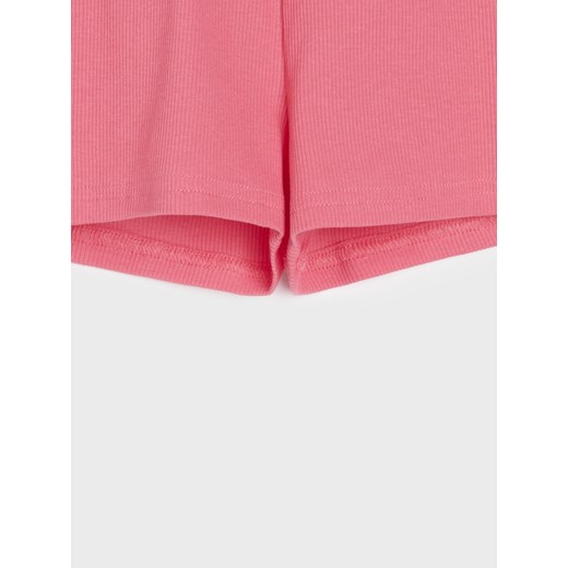 Sinsay - Szorty z prążkowanej dzianiny - różowy Sinsay 68 Sinsay