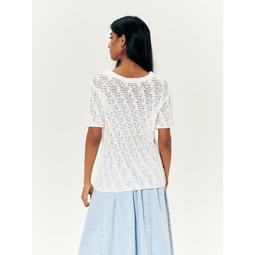 Sinsay - Sweter z wiązaniem - kremowy Sinsay XL Sinsay