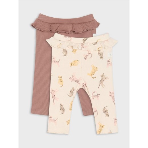 Sinsay - Legginsy 2 pack - kremowy ze sklepu Sinsay w kategorii Odzież dla niemowląt - zdjęcie 178801664