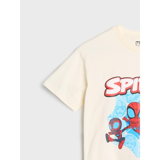 Sinsay - Koszulka Spider-Man - kremowy Sinsay 104 Sinsay