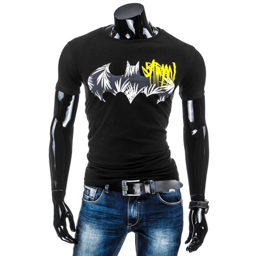 Koszulka męska z krótkim rękawem (rx1398) - Czarny dstreet czarny bawełna