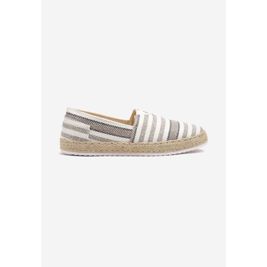 Beżowe Trampki w Stylu Espadryli Zdobione Plecionką Saraloria ze sklepu born2be.pl w kategorii Espadryle męskie - zdjęcie 178804331