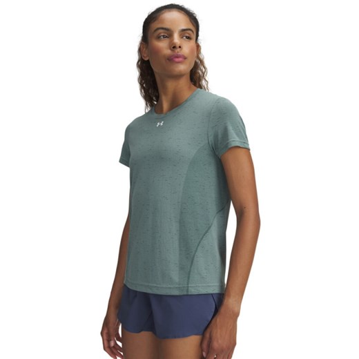 Damska koszulka treningowa Under Armour Vanish Seamless Loose Ss - zielona ze sklepu Sportstylestory.com w kategorii Bluzki damskie - zdjęcie 178804661