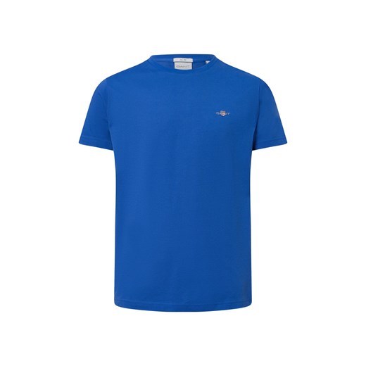 Gant Koszulka męska Mężczyźni Bawełna niebieski jednolity ze sklepu vangraaf w kategorii T-shirty męskie - zdjęcie 178806791