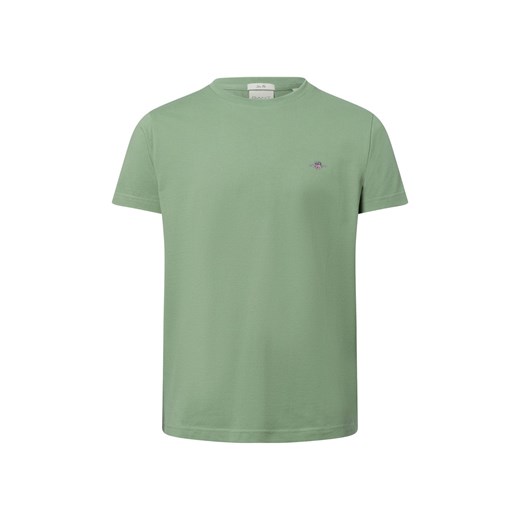 Gant Koszulka męska Mężczyźni Bawełna oliwkowy jednolity ze sklepu vangraaf w kategorii T-shirty męskie - zdjęcie 178806794