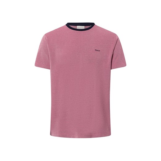 Gant Koszulka męska - Oxford Mężczyźni Bawełna czerwony marmurkowy ze sklepu vangraaf w kategorii T-shirty męskie - zdjęcie 178806802
