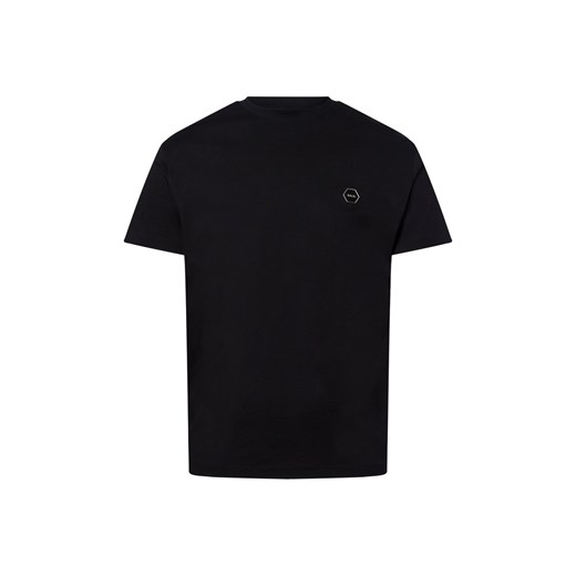 BALR. Koszulka męska Mężczyźni Bawełna czarny jednolity ze sklepu vangraaf w kategorii T-shirty męskie - zdjęcie 178806812