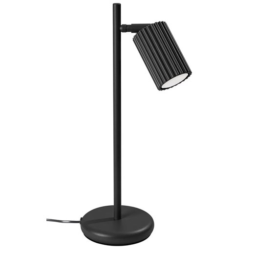 Ryflowana czarna lampka na biurko - D300-Avium Lumes One Size Edinos.pl