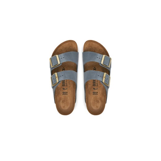 Szare klapki damskie BIRKENSTOCK bez zapięcia 