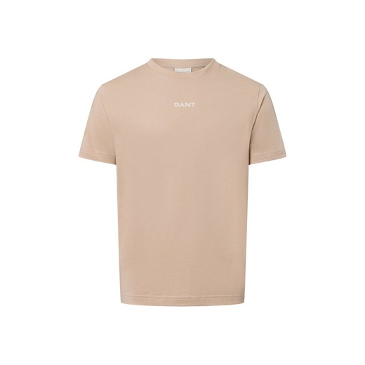 Gant Koszulka męska z grafiką Mężczyźni Bawełna melanżowy jednolity ze sklepu vangraaf w kategorii T-shirty męskie - zdjęcie 178818392