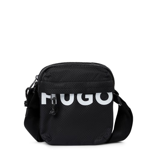HUGO Męska torba na ramię - Shaun Zip Mężczyźni czarny jednolity ze sklepu vangraaf w kategorii Torby męskie - zdjęcie 178818404