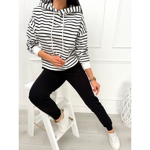 Czarno-Biały Komplet w Paski Modnakiecka.pl 36 ModnaKiecka.pl