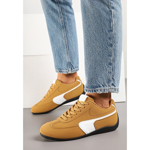 Jasnobrązowe Sneakersy w Stylu Kultowych Tenisówek Virritia ze sklepu born2be.pl w kategorii Buty sportowe damskie - zdjęcie 178823611