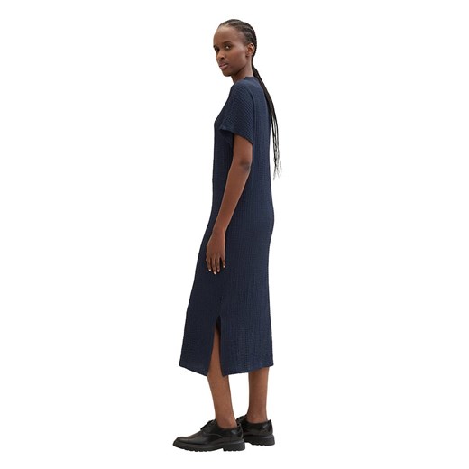 Sukienka Tom Tailor Denim midi z krótkimi rękawami