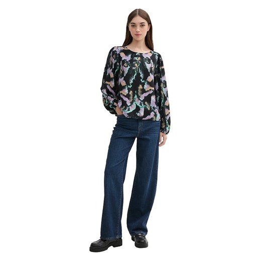 TOM TAILOR Denim Bluzka w kolorze czarnym ze wzorem ze sklepu Limango Polska w kategorii Bluzki damskie - zdjęcie 178825181