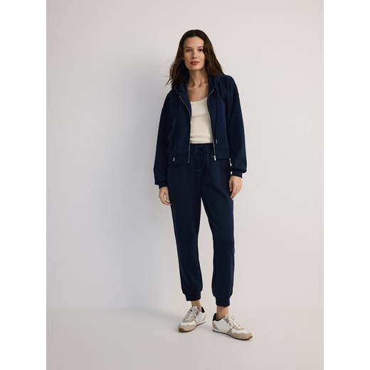 Reserved - Rozpinana bluza z modalem - granatowy Reserved S Reserved