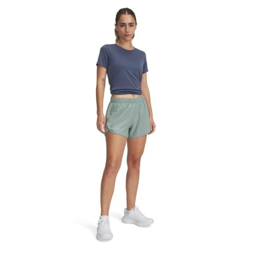 Damskie spodenki do biegania Under Armour UA Fly By 3\'\' Shorts - zielone ze sklepu Sportstylestory.com w kategorii Szorty - zdjęcie 178828700