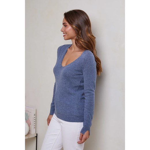 Soft Cashmere Kaszmirowy sweter w kolorze niebieskim Soft Cashmere M promocja Limango Polska