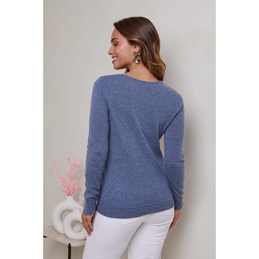 Soft Cashmere Kaszmirowy sweter w kolorze niebieskim Soft Cashmere M okazja Limango Polska