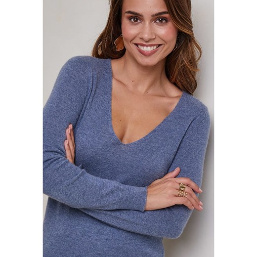 Soft Cashmere Kaszmirowy sweter w kolorze niebieskim Soft Cashmere M promocja Limango Polska