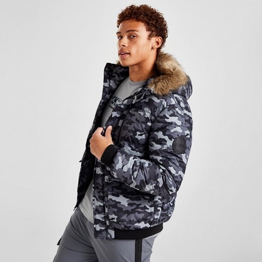 MCKENZIE KURTKA VOYAGE SHORT PARKA GREY CAMO ze sklepu JD Sports  w kategorii Kurtki męskie - zdjęcie 178830342