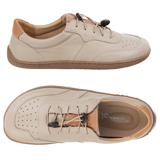 BAREFOOT minimalistyczne buty skórzane 500/18 cappuccino ze sklepu butyolivier w kategorii Półbuty damskie - zdjęcie 178831054