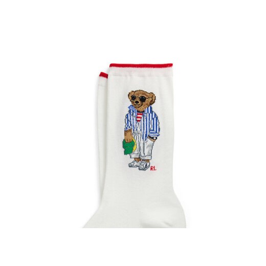 Białe skarpetki damskie Polo Ralph Lauren 
