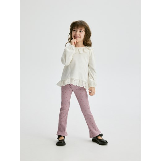 Reserved - Wzorzyste legginsy - fioletowy Reserved 5-2 lata) Reserved
