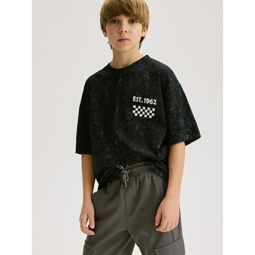 Reserved - Joggery cargo z kieszeniami - ciemnoszary Reserved 140 (9 lat) Reserved