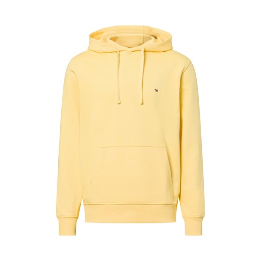 Tommy Hilfiger Bluza męska z kapturem - Essential Terry Hoody Mężczyźni Bawełna żółty jednolity ze sklepu vangraaf w kategorii Bluzy męskie - zdjęcie 178850681
