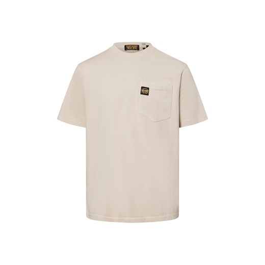 Superdry Koszulka męska Mężczyźni Bawełna beżowy jednolity ze sklepu vangraaf w kategorii T-shirty męskie - zdjęcie 178850684