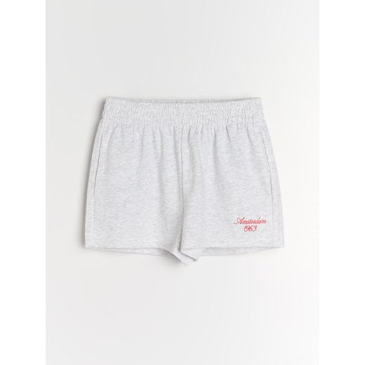 Sinsay - Dresowe szorty z napisem - szary Sinsay XXL Sinsay