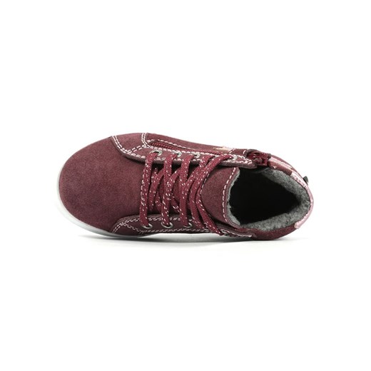 Richter Shoes Skórzane sneakersy "Alessa" w kolorze ciemnoczerwonym 32 wyprzedaż Limango Polska