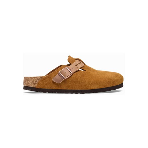 Birkenstock Skórzane chodaki &quot;Boston&quot; w kolorze jasnobrązowym ze sklepu Limango Polska w kategorii Klapki damskie - zdjęcie 178852330