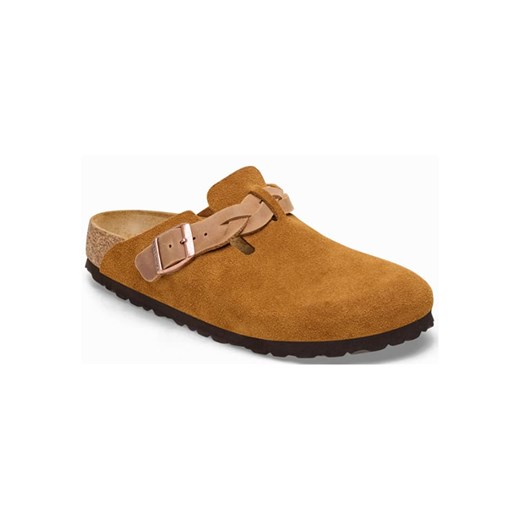 Birkenstock Skórzane chodaki &quot;Boston&quot; w kolorze jasnobrązowym 38 wyprzedaż Limango Polska