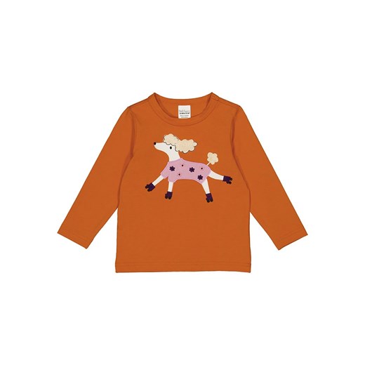 Fred´s World by GREEN COTTON Koszulka &quot;Hello poodle&quot; w kolorze pomarańczowym ze sklepu Limango Polska w kategorii Bluzki dziewczęce - zdjęcie 178852530