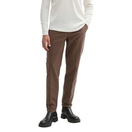 TOM TAILOR Denim Spodnie chino w kolorze jasnobrązowo-czarnym ze sklepu Limango Polska w kategorii Spodnie męskie - zdjęcie 178854272