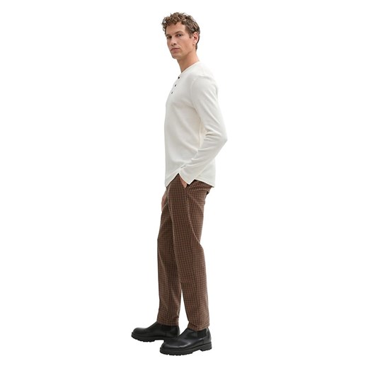 TOM TAILOR Denim Spodnie chino w kolorze jasnobrązowo-czarnym Tom Tailor Denim L Limango Polska okazja