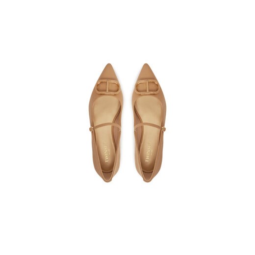 TWINSET Baleriny 251TCP064 Brązowy Twinset 41 MODIVO