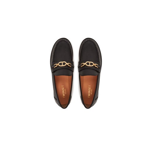 TWINSET Mokasyny 251TCP130 Czarny Twinset 39 MODIVO