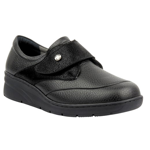 Półbuty Damskie Comfortable 940389-01 Czarne Na Rzepy - Tęgość H Comfortabel 40 ulubioneobuwie
