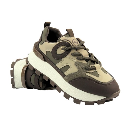 Sportowe buty damskie  - VINCEZA 66710, brazowe ze sklepu ulubioneobuwie w kategorii Buty sportowe damskie - zdjęcie 178861303