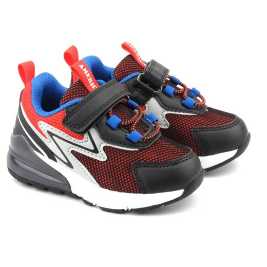 Buty sportowe chłopięce świecące - AMERICAN CLUB ES120/23, czarne ze sklepu ulubioneobuwie w kategorii Buty sportowe dziecięce - zdjęcie 178862423
