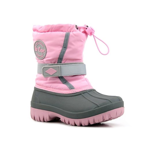 Śniegowce dziecięce LEE COOPER LCJ-21-44-0521K, różowe z regulacją ze sklepu ulubioneobuwie w kategorii Buty zimowe dziecięce - zdjęcie 178862701