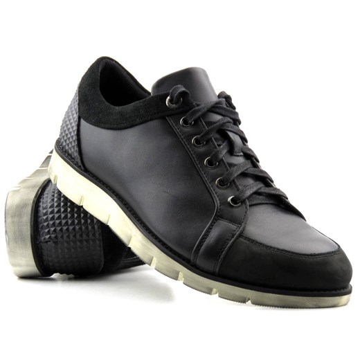 Sneakersy, półbuty męskie sportowe - CONHPOL Dynamic D-1630S/03, czarne Conhpol 45 wyprzedaż ulubioneobuwie